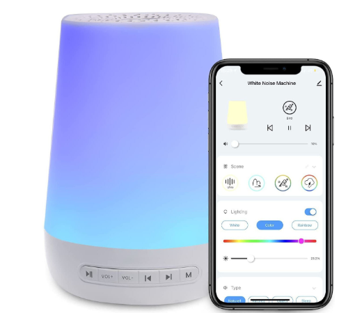 Clarech Smart White Noise Machine app and timer controls