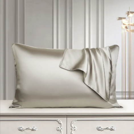 Clarech mulberry silk pillowcase on a bed