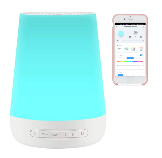 Clarech Smart White Noise Machine with night light