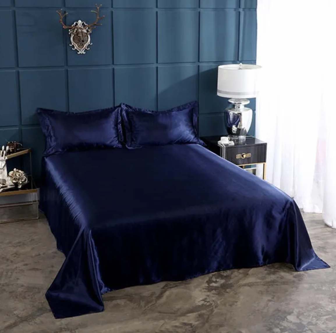 Clarech Ice Silk Bed Sheets color and size options
